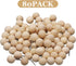 Wooden Push Pins Thumb Tacks for Cork Board, Round Head Map Pins with Steel Needle Point (White, 80 Pieces)
