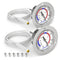 MEANLIN MEASURE 2Pcs Vapor Capillary Thermometer, 2" Dial, Stainless Steel Front Flange Mount, Temperature Range