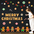Whaline 76Pcs Merry Christmas Classroom Decoration Kit, Gingerbread Candy Cane Cutouts with Red White Stripes Border