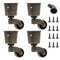 4PCS Cups Swivel Wheel Caster 2.6 x 1.5 Inch Vintage Swivel Round