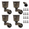 4PCS Cups Swivel Wheel Caster 2.6 x 1.5 Inch Vintage Swivel Round