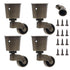 4PCS Cups Swivel Wheel Caster 2.6 x 1.5 Inch Vintage Swivel Round