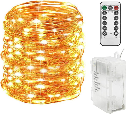 Twinkle Star 300LED 99FT Copper Wire String Lights Battery Operated 8 Modes