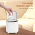 Mini Countertop Trash Can with 10 Rolls of Trash Bags - Waste Can with Press Type Lid for Bathroom Vanity, White