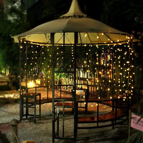 56ft 100 8 Toodour Solar String Lights Outdoor Waterproof, LED Globe String Light with Mode, Crystall Ball Lights Solar