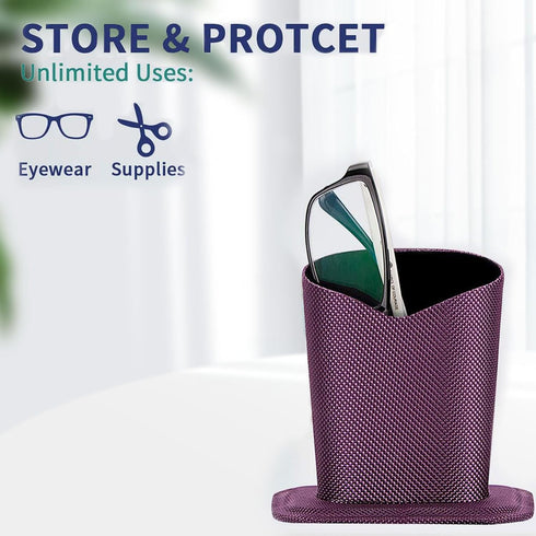 bvya 2-Pack Candy Color Eyeglass Holders - Plush Lined for Comfort
