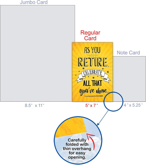 NobleWorks Funny Retirement Card with Envelope, Colorful Congrats Greeting - As You Retire C6875RTG