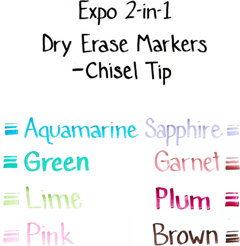 EXPO 1944656 2-in-1 Dry Erase Markers