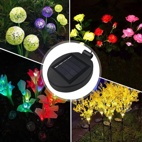 Solar Lantern Light Replacement Top, LED Solar Panel Lantern Lid Replacement for Outdoor Flower DIY Garden Decor (2PCS)