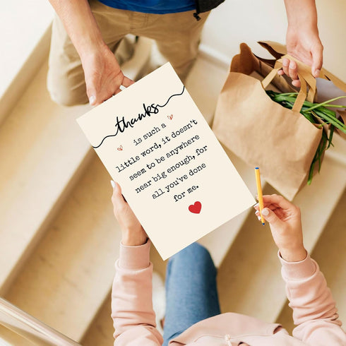 Beixian Sweet Thank You Card for Love People, Thank You Cards With Envelope for Him Her, Funny Thank You Cards Gifts