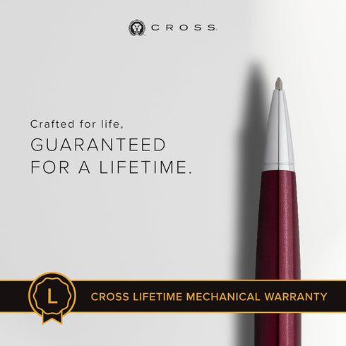 Cross Bailey Refillable Ballpoint Pen, Medium Point, Black Ink, Red, Presented in a Premium Gift Box