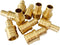 EFIELD Barb Crimp Pex 1/2 Inch x 3/4 Inch Reducing Coupling Brass Fitting, Pack of 10 (PEX1807012)