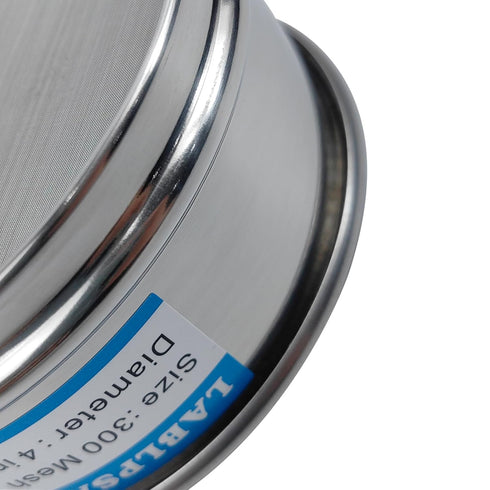 300 Mesh Lab Sieves, 4" Diameter, 304 Stainless Steel Wire Cloth Test Sieve for Laboratory Use
