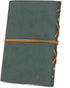 EvZ Leather Writing Journal Notebook, 5 Inches Vintage Nautical Spiral Notepad, Dark Green