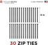 TRADESAFE Lockout Tagout Tags - 30 Danger Do Not Operate Tags with 30 Zip Ties, OSHA Compliant Loto Tags