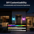 Fircestry 1500LM IP65 2 Pack Outdoor Wall Lights RGB, Smart Exterior Porch Sconces Wall Mounted Lighting, Waterproof