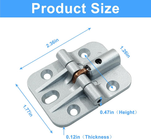 LifCratms 4 180 Pcs Adjustable Locking Hinges, Degree Folding Table Hinge, Zinc Alloy, Powder Coated
