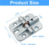 LifCratms 4 180 Pcs Adjustable Locking Hinges, Degree Folding Table Hinge, Zinc Alloy, Powder Coated