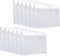 FANWU 12 Pack Plastic Letter Size Envelopes, Clear Poly Reusable File Folders with Button & String Tie Closure