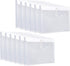 FANWU 12 Pack Plastic Letter Size Envelopes, Clear Poly Reusable File Folders with Button & String Tie Closure