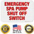 12x18 Inches, 3M .063 New Jersey Spa Pump Shut Off Sign, Complies with State of New Jersey Pool Safety Code, EGP
