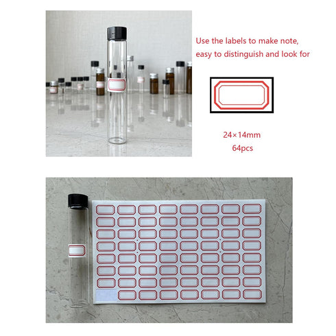 30ml Clear Glass Vials, 12PCS Small Liquid Sample Vial with Screw Caps and Plastic Stoppers, Leak-Proof Test Tubes