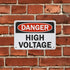 SmartSign OSHA Safety Sign, "Danger: High Voltage", 10" x 7", Reflective Black/Red on White