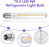 BUMLLASHOP bulb T6.5 E17 Dimmable Bulbs 4W, Bulb Light replacement Tubular Light LED Appliance It is suitable for wall