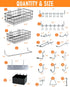 INCLY 238PCS Pegboard Accessories Organizer Kit, Hooks Assortment with Bins and Paper Towel Holder for Garage