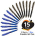 Erasable Gel Pens, 15 Pack Retractable Fine Point Pens, 8 Black 7 Blue Inks for Writing, Planner, Crossword Puzzles