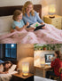 HYLING 3 9 Cat Lamp, Kitty Night Light, Color Changing LED Night Light with Brightness Levels Wood Nightstand Desk Base