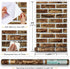 Y633 Rustic Brick Wallpaper, Peel and Stick, 17.7" x 9.8ft, Brown Self-Adhesive Contact Paper for Home Decor
