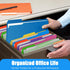 Habgp 9 Pcs File Folders - Manilla Folders 8.5 x 11 Inch, 1/3-Cut Tab Colored File Folders
