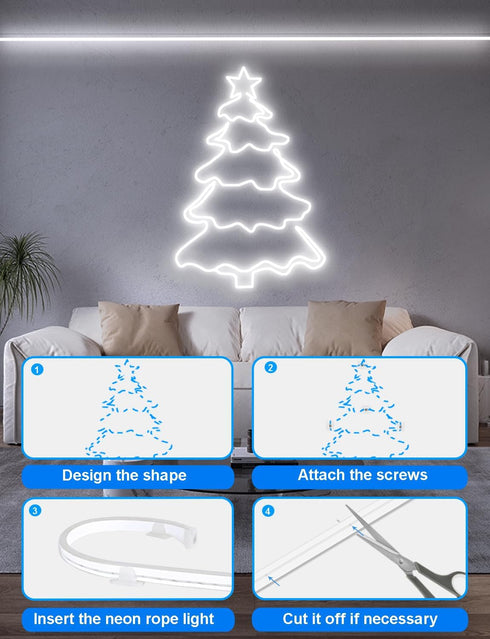 33Ft 1200 Dimmable, 24V echosari Neon Rope Lights, LED Strip Lights with Timer Flexible Outdoor Neon Strip Light