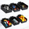 6 Pack Slatwall Bins with Hooks Set, Wall Mounted Storage Bins for Organizing Accessories, Tools, Office, Black