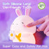 3 Dimmable 1200mAh Bunny Night Light for Kids, Level Rabbit Nursery Nightlight, Soft Silicone Bedside Touch Lamps, Cute