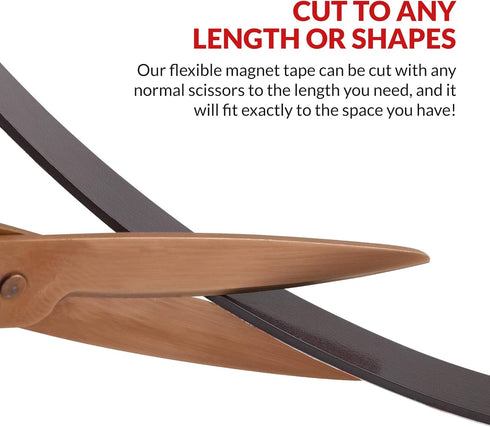 Magnetic Tape Roll, 15 Feet with 3M Strong Adhesive Backing for DIY and Art Projects