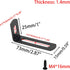 ZCLGOOD 12Pcs 2.9"x1"x0.6" 90 Adjustable Black L Bracket, Heavy Duty Degree Metal Corner Brace, Slotted L-Shape Shelf