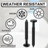 Blulu 120 3 Inch Pcs Vinyl Shutter Fastener Window Panel Peg Lok Pin Pegs Screws Shutter Spikes Anchor (Black)