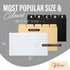 Heavy-Duty Index Card Holder 3x5 Set with 100 Ruled Cards, 25 Manila & Plastic Dividers, Stickers & Labels