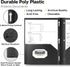 Dunwell Plastic Folders with 3 Prongs, 2 Pack, Black, 2-Pocket Folders with Fasteners, Durable Acid-Free Poly for Long