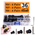 18 Pairs M4 M5 M6 Neoprene Well Nuts with Stainless Steel Screw M5 Rubber Well Nuts Kayak Brass Copper Bolts Well Nut Kit for Kayak Motorcycle Boat Marine Windscreen Accessories (M4 M5 M6)