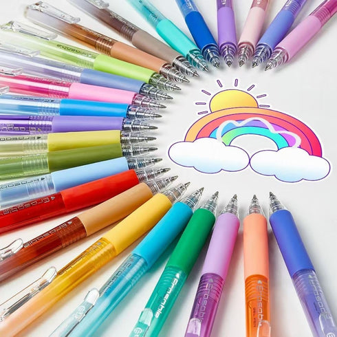 WUXIPREP 0.7mm (36 Retractable Erasable Gel Pens Clicker,Fine Point Smooth Writing Pens,Cute Pens For Writing