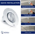4" 2-Pack 1/2" 3/4" Round Swivel Pendant Fixture Hanger Cover for Octagon Electrical Box, Malleable Iron Swivel Hub