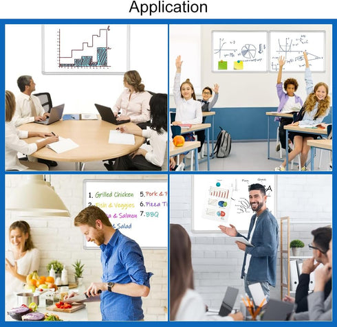 DEVELOP Magnetic White Board – 24 x 36 Inch Dry Erase Board with Aluminum Frame for Home, Office, School