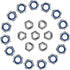 200 Pieces M3 x 0.5mm 304 Stainless Steel Self-Lock Nylon Inserted Hex Lock Nuts