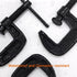 Zeromall 1-Inch Set, 0.8-Inch Building(8Pcs) C-Clamp Heavy-Duty Cast Iron C-Clamps with Throat for Woodworking