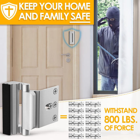 800 lbs EverPlus Home Security Door Lock for Kids Safety, Childproof Reinforcement Latch for Front Door Withstand