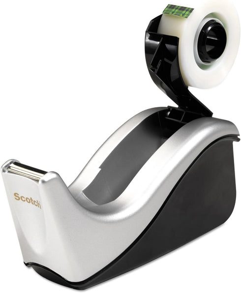 Scotch Desktop Tape Dispenser, Silvertech Two-Tone (C60-ST)