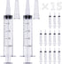 20ml Syringe for Liquid | Plastic Syringes | Syringe with Cap & Catheter Tip - Individual Sealed (No Needle)